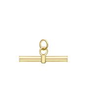 9ct Yellow Gold Round T-Bar Pendant image