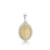 9ct Gold CZ Miraculous Medal