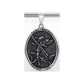 Sterling Silver Oxidised 'St Michael' Pendant