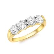 9CT YELLOW GOLD CZ CLAW SET RING image