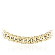 9CT YELLOW GOLD DIAMOND CUT ROUND-LINK CURB CHAIN Necklace