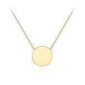 9CT YELLOW GOLD DISC ADJUSTABLE NECKLACE
