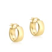 9CT YELLOW GOLD HOOP CREOLE EARRINGS image