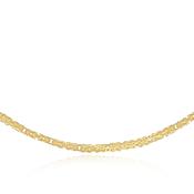 9CT YELLOW GOLD MINI SQUARE BYZANTINE CHAIN Necklace