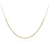 9CT YELLOW GOLD ROPE AND TRACE ADJUSTABLE CHAIN