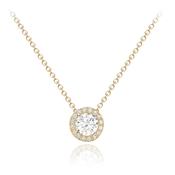 9ct Yellow Gold CZ Pendant Necklace