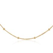 9ct Yellow Gold Curb and Ball Chain Necklace image