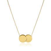9ct Yellow Gold Double Disc Necklace