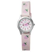Q&amp;Q WHITE &amp; PINK WATCH