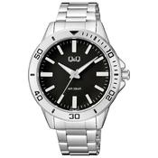 Q&amp;Q BLACK STEEL WATCH
