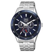 Q&amp;Q BLUE STEEL WATCH