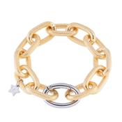 Rebecca Yellow Plated Large Textured Diva Bracelet image