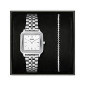Cluse Gift Box White Silver Gracieuse Watch &amp; Élevé Tennis Bracelet