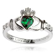 Claddagh May Birthstone Ring image