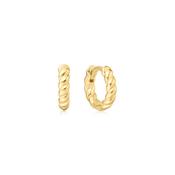 Ania Haie "Gold Texture Small Huggie Hoop" Earrings