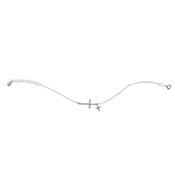 First Communion CZ Cross &amp; Cross Charm Bracelet image