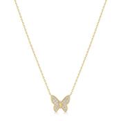 Ania Haie Gold Plated Butterfly Pavé Necklace image