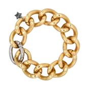 Rebecca Yellow Plated Diva Bracelet with Striped Mesh image