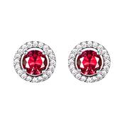 Sterling Silver CZ Stud Earrings