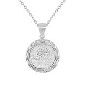 Sterling Silver St Christopher Medal Necklace image