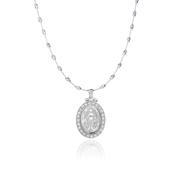 The CZ Miraculous Medal and Diamond Cut Chain image