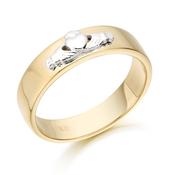 9ct Gold Claddagh Wedding Band