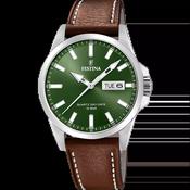 Festina Green Leather Watch image