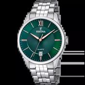 Festina Green Silver Watch