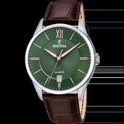 Festina Green Leather Watch image