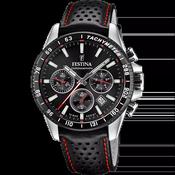 Festina Black Leather Watch image