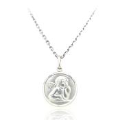 Sterling Silver Guardian Angel Medal (Large) image