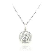 Sterling Silver Guardian Angel Medal (Small) image