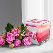 Rose - Triple Layered Scented Candle in Glass image