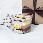 Vanilla - Triple Layered Scented Candle in Glass image