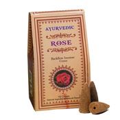 Ayurvedic BACKFLOW Incense Cones - Rose image