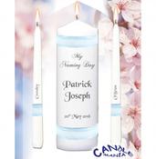Naming Day Personalised Candle Set - Boy
