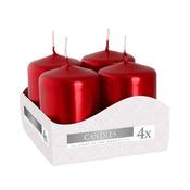 Votive Candle 4pk 6cm x 4cm - Red Metallic image