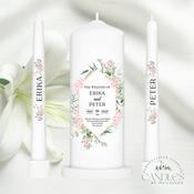 Eucalyptus & Cherry Blossom Wedding Unity Candles