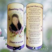 Purple Tears Memorial Remembrance Candle
