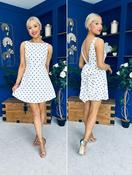 Eilish Bow Detail Mini Dress Polka Cream image