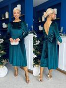 Taylor Pearl &amp; Bow Detail Midi Dress Forest image