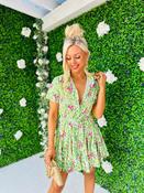 Alexandra Skater Mini Dress Green image