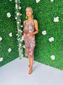Paisley Sequin Midi Dress Rouge image