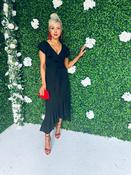 Daphne Frill Detailed Midi Dress Black image