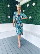 Peyton Plisse Midi Dress Mix Marine image