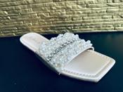 Peter Embellished Sliders Beige