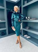 Trinity Sequin Occasion Midi Dress Forest image