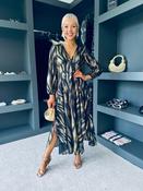 Sami Gold Leaf Midi Dress Black image