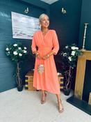 Sorse Band Detail Occasion Dress Peach