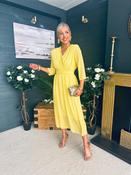 Sorse Band Detail Occasion Dress Daffodil